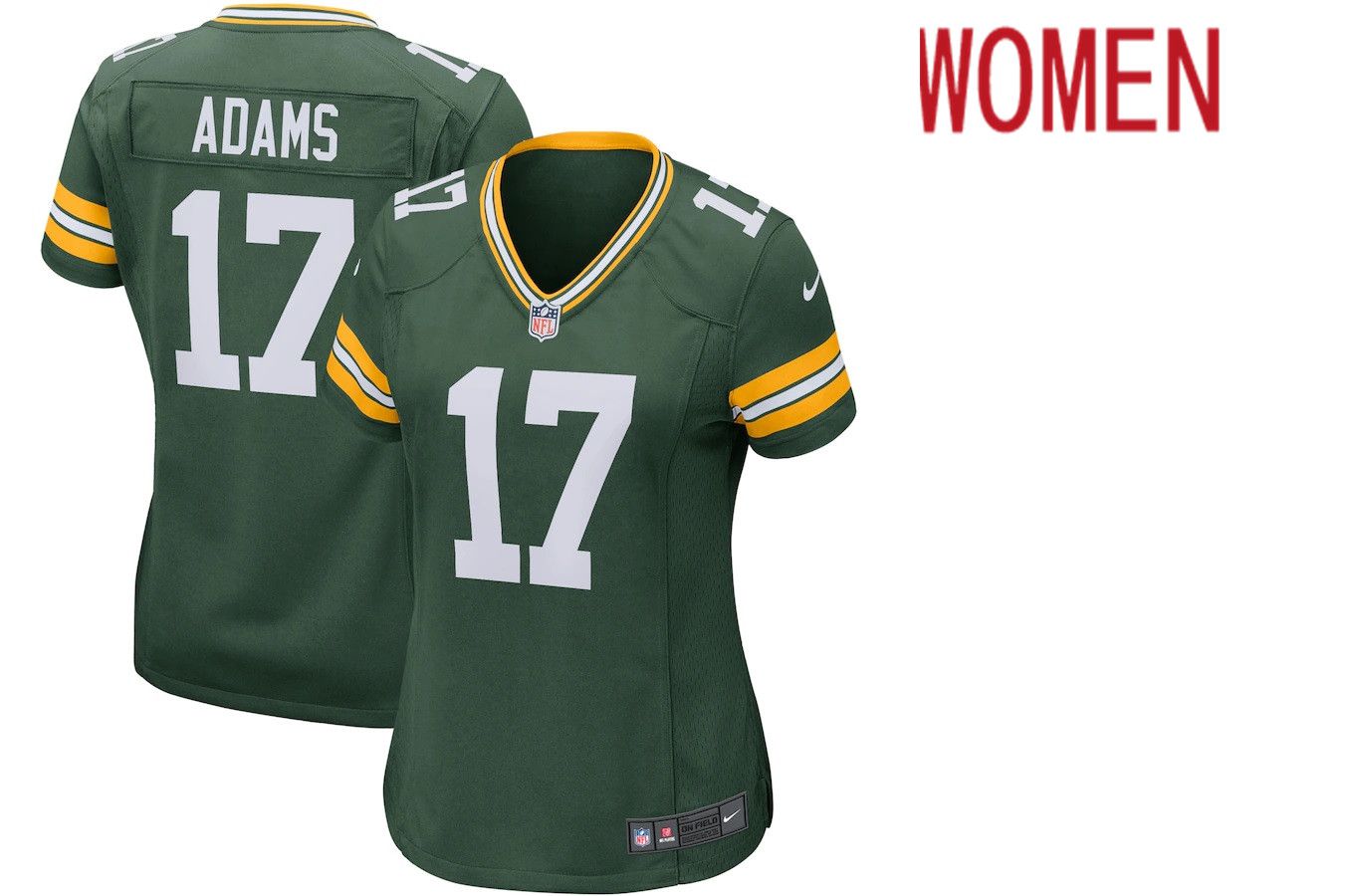 Women Green Bay Packers #17 Davante Adams Nike Green Game Player NFL Jersey->women nfl jersey->Women Jersey